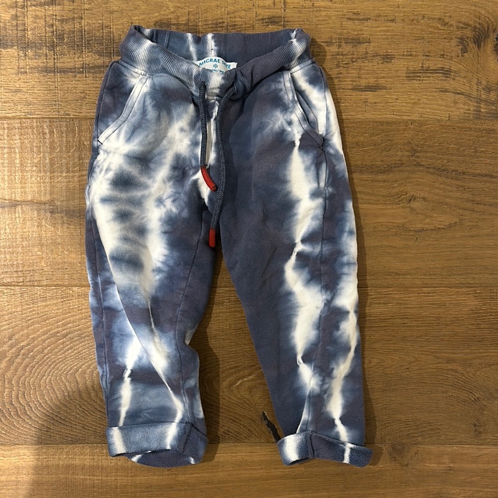 Navy Tie-Dye Kids Jogger Pants Size 4T Macrar Skye-like new!